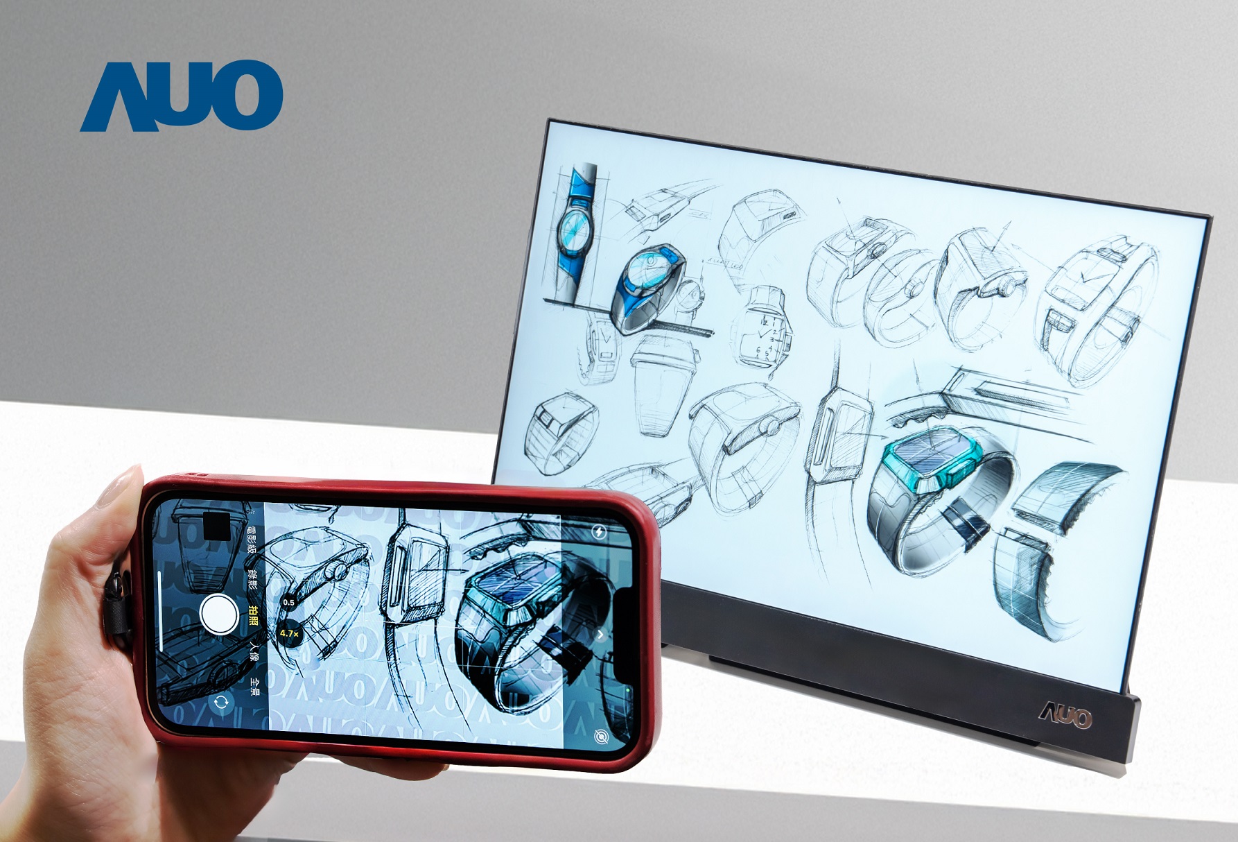 YY易游m6米乐16吋防窥显示器，采用人眼无法察觉、相机拍摄时才显现的隐藏式水印技术，未来可结合AI镜头侦测周围环境，实时开启或关闭水印，大幅提升在公共场域使用显示器的安全性